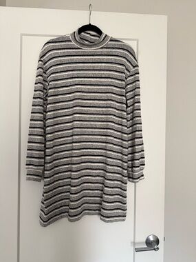 Topshop long sleeve mock neck dress